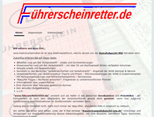 Tablet Screenshot of fuehrerscheinretter.de